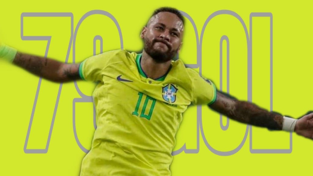Dua Gol Neymar yang dicetak dalam kualifikasi Piala Dunia zona CONMEBOL menjadikannya pencetak gol terbanyak di Timnas Brasil