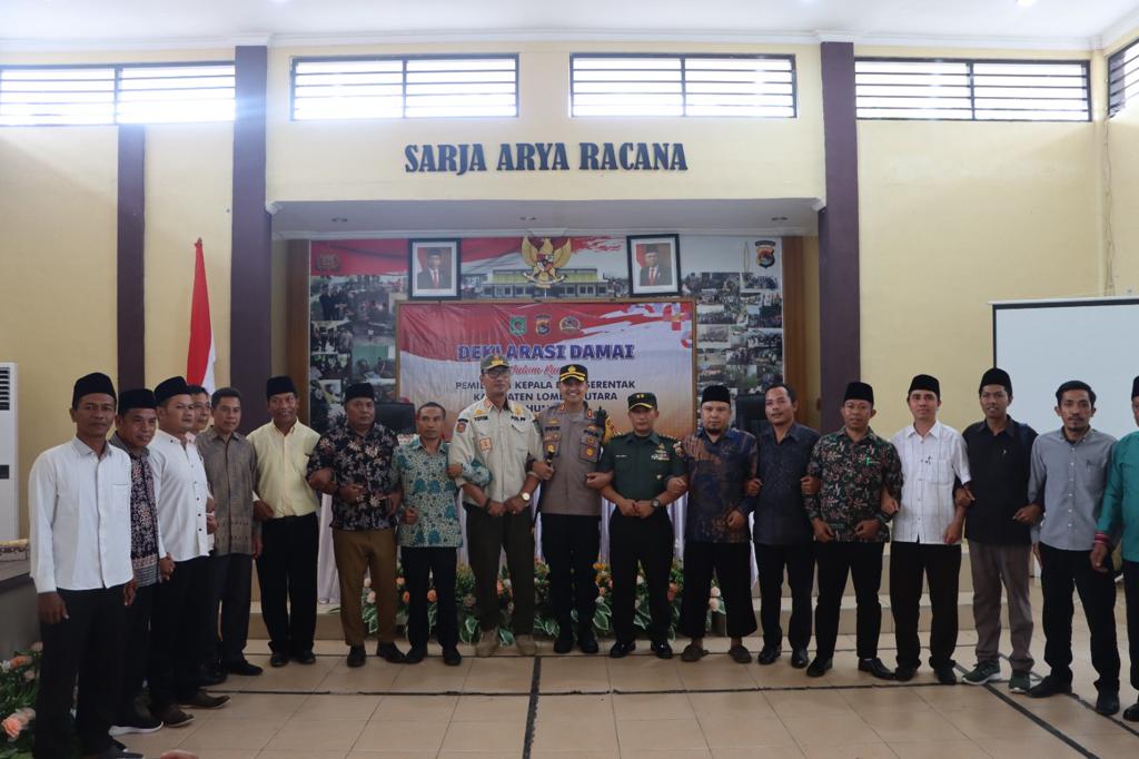 Dorong Ciptakan Pilkades Lombok Utara Damai.