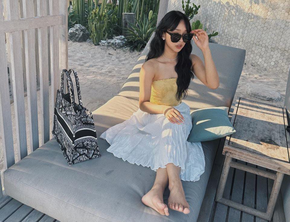 Dita SECRET NUMBER saat liburan di Bali belum lama ini.