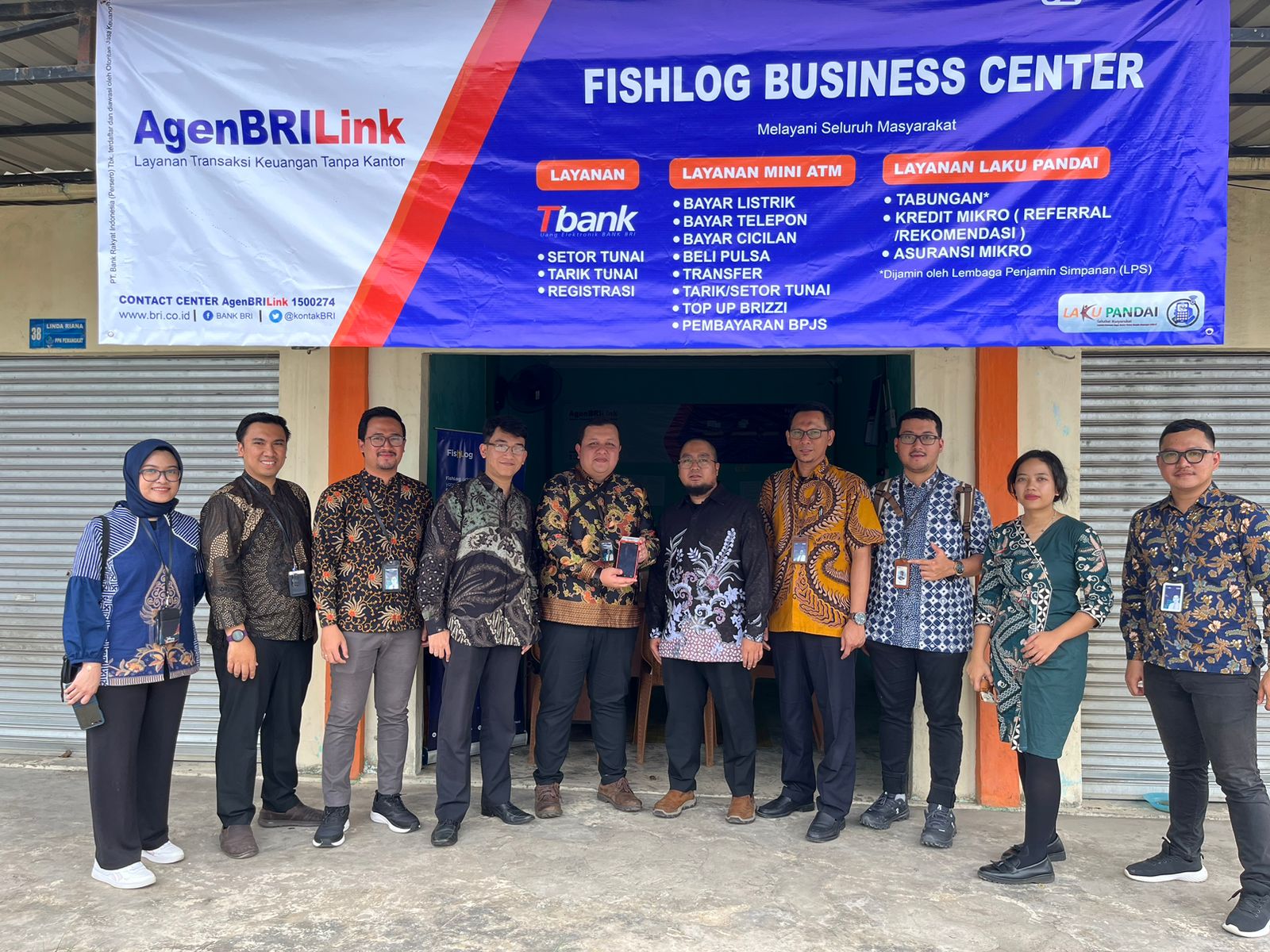 PT Bank Rakyat Indonesia (Persero) Tbk meresmikan kerjasama dengan FishLog membentuk FishLog Business Center (FBC) di Pelabuhan Perikanan Nusantara (PPN) Pemangkat, Sambas, Kalbar.