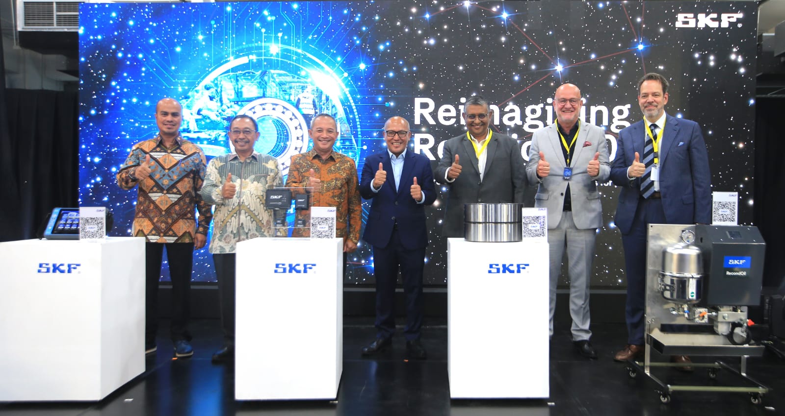 DIGITALISASI INDUSTRI: SKF  meluncurkan jajaran solusi inovatif terbarunya dalam acara SKF Reimagining Rotation 2023, Kamis (26/10).