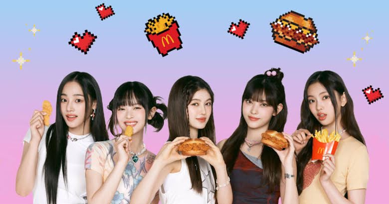 Iklan yang menampilkan kolaborasi antara New Jeans dengan Mc Donald