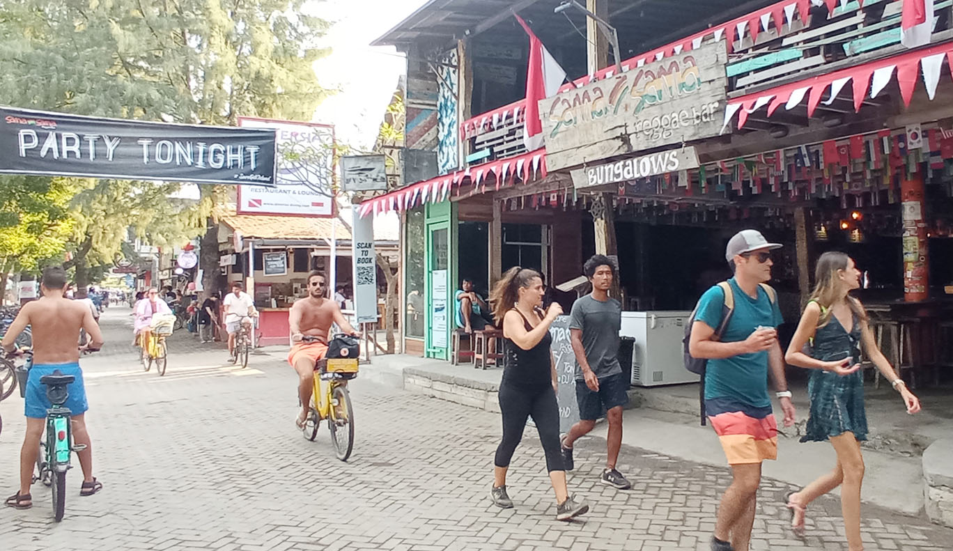 Destinasi wisata Gili Trawangan yang ada di Kabupaten Lombok Utara menjadi salah satu sasaran pengedar narkoba.