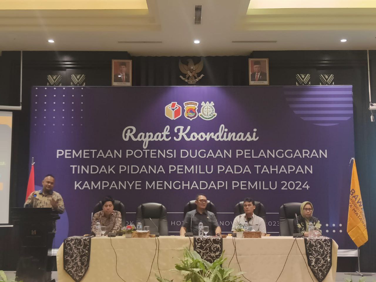 Rapat Koordinasi terkait pemetaan potensi dugaan pelanggaran tindak pidana pemilu pada tahapan kampanye menghadapi pemilu 2024