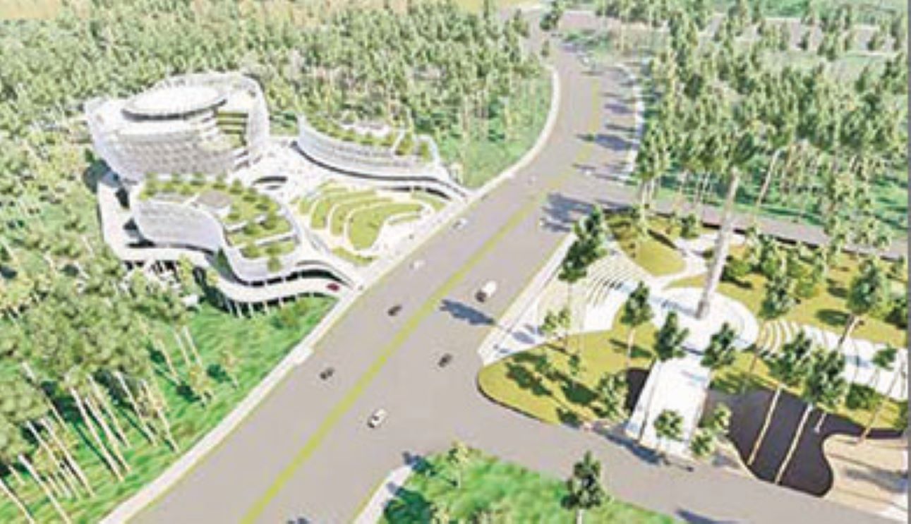 BALAI KOTA IKN: Desain gedung dan kawasan Kantor Otorita IKN yang  mulai dikerjakan Januari 2024. Pusat layanan masyarakat ini menelan biaya senilai Rp 509 miliar.