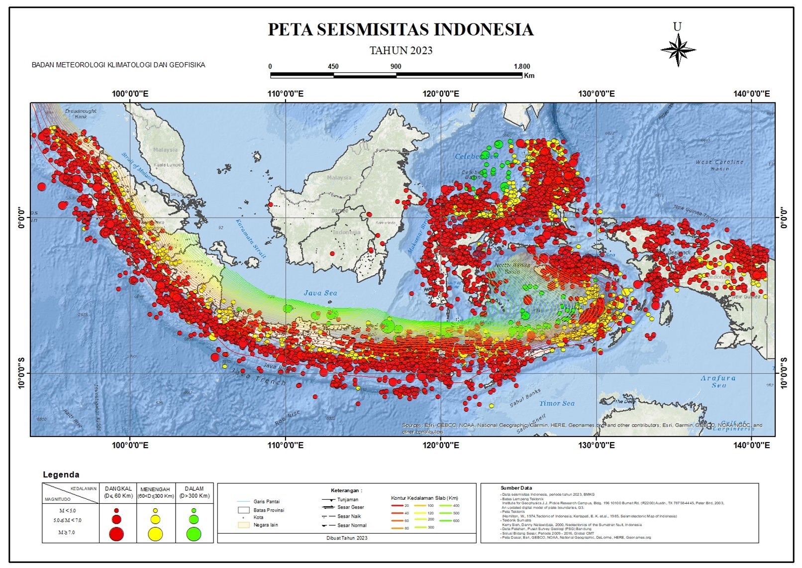 ilustrasi gempa bumi (Tangkapan layar akun X @DaryonoBMKG)