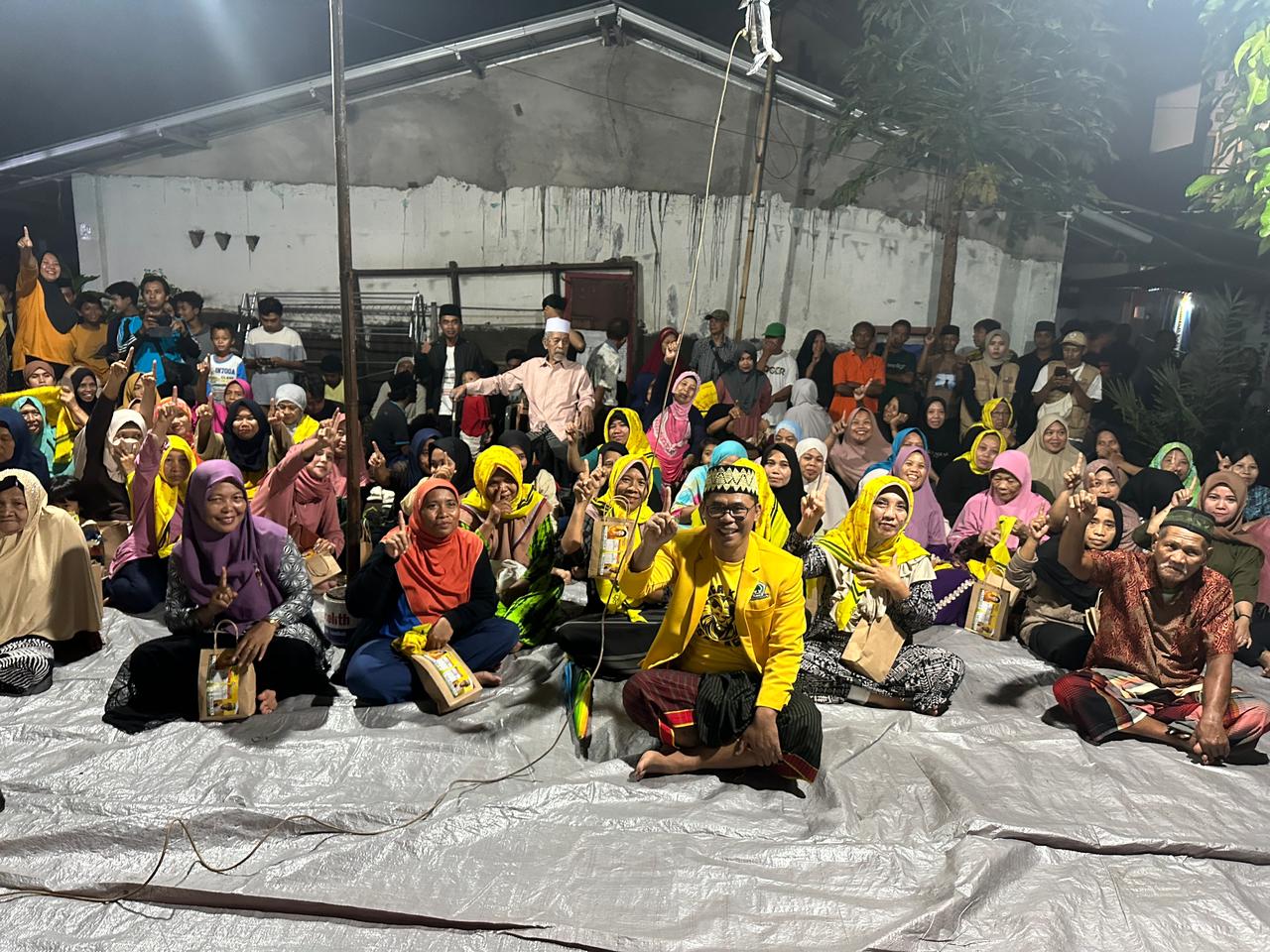 Kampanye terbatas Caleg Golkar Rino Rinaldi di Arong Timur, Dasan Agung, Kota Mataram.