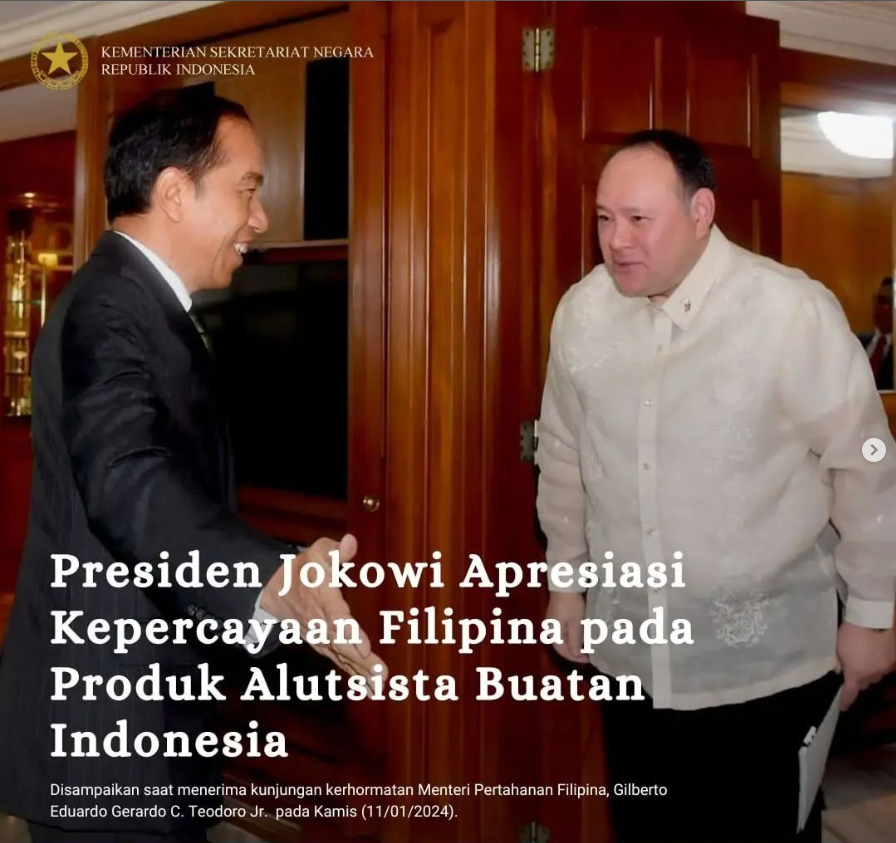 Tangkapan layar IG Kemhan RI.