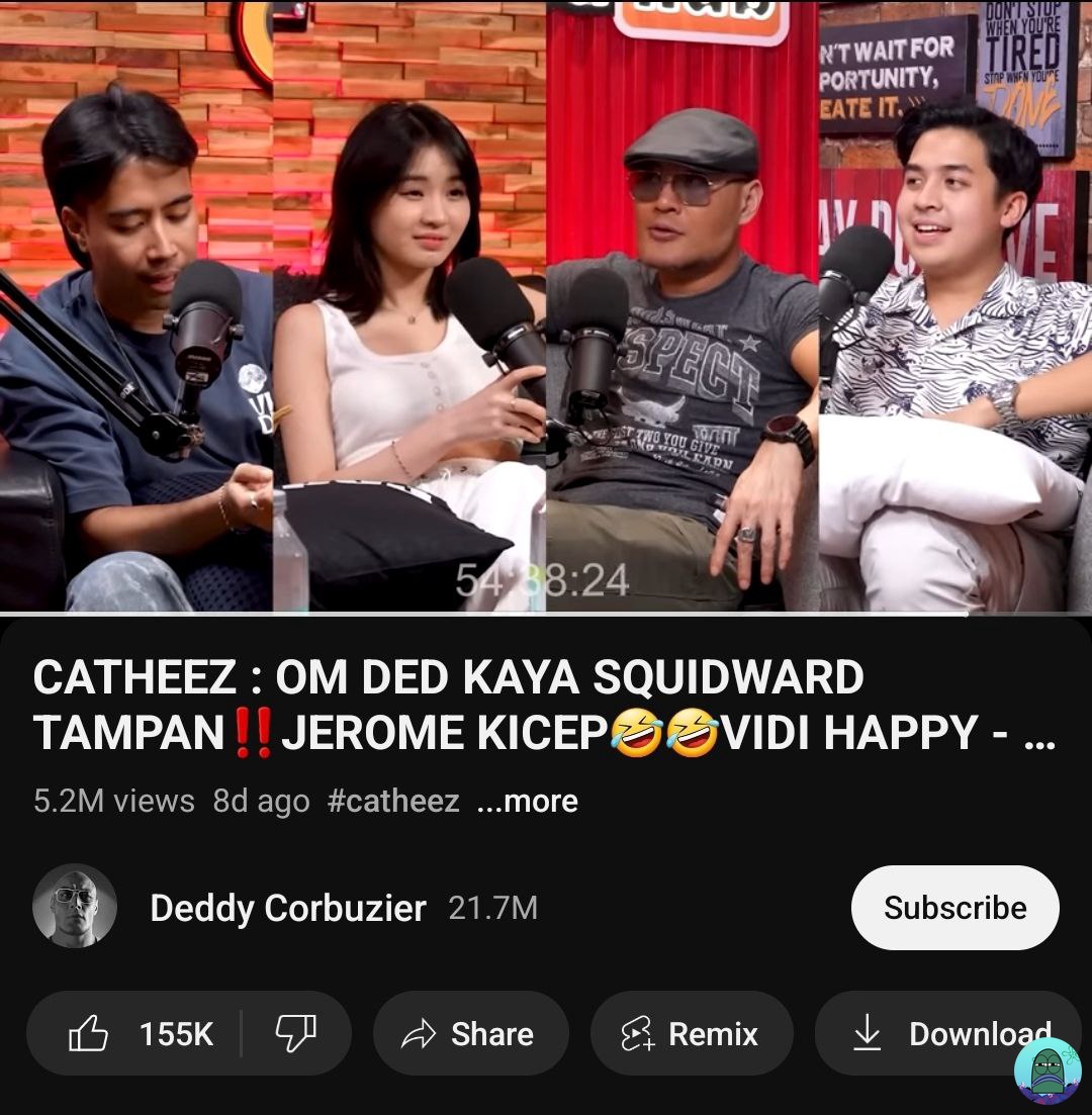 BUKA-BUKAAN: Dedy Corbuzier menguraikan alasannya melakukan operasi dagu dalam siaran podcastnya belum lama ini. (Tangkapan layar akun  @tanyakanrl)