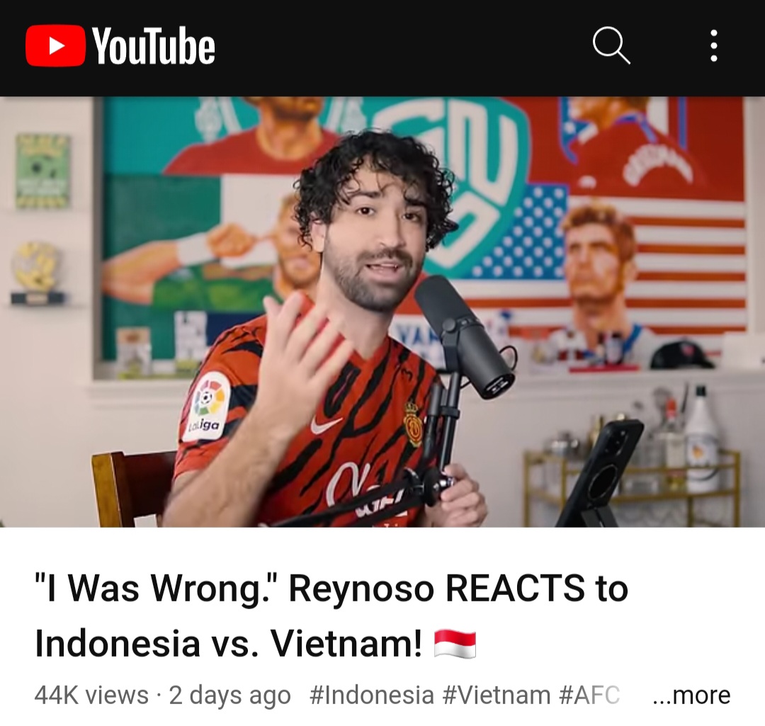 Reynoso mengungkapkan bahwa dirinya telah keliru menilai Timnas Indonesia. (foto : tangkapan layar youtube)