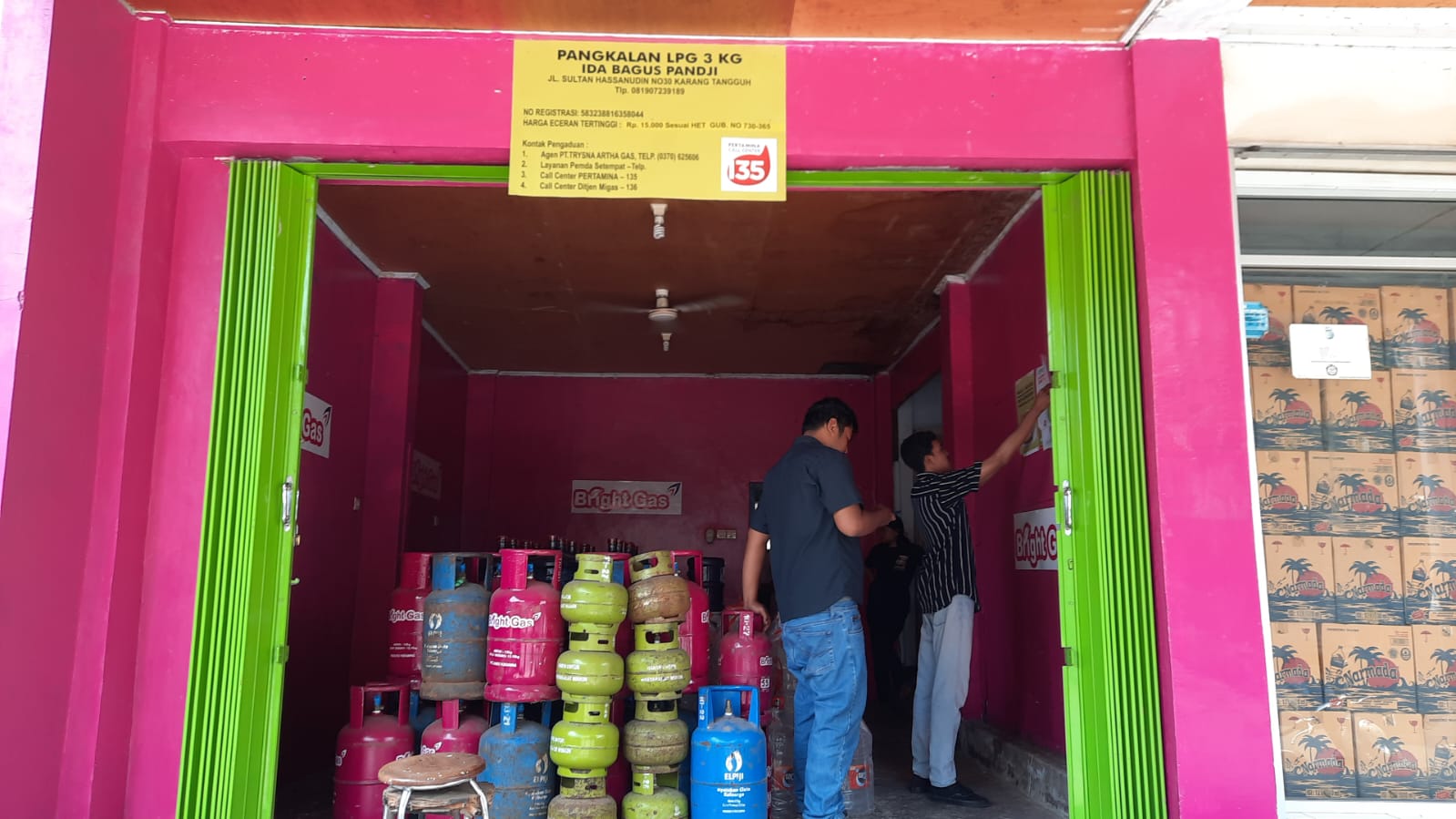 STOK AMAN: Tercatat 85,3  persen pangkalan di NTB telah melakukan pencatatan NIK menggunakan KTP secara digital untuk pembelian LPG bersubsidi. (Dok. Pertamina)