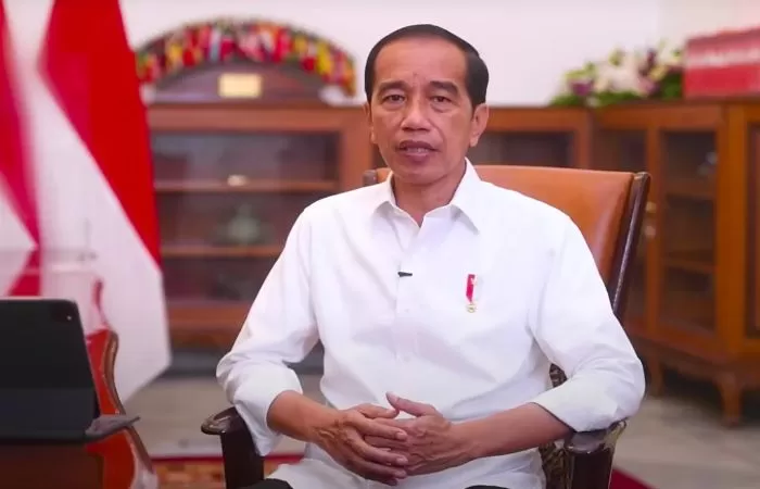 Presiden Jokowi Saat Memberikan Pidato Kepada Publik (setkab.go.id).