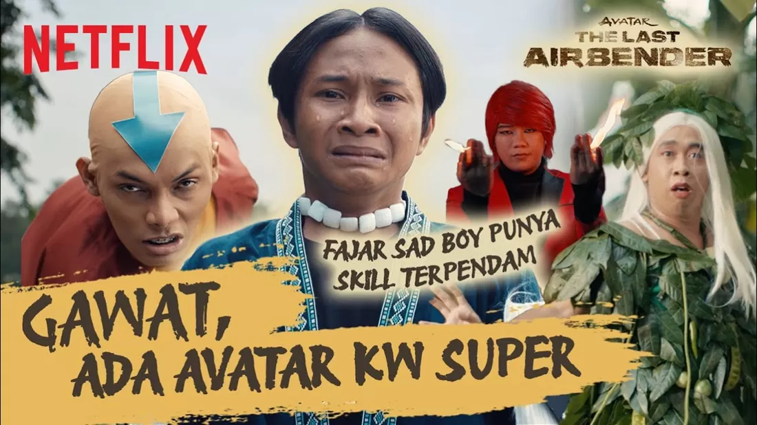 Cuplikan iklan Parodi Avatar the Last Air Bender (sumber: Netflix Indonesia)
