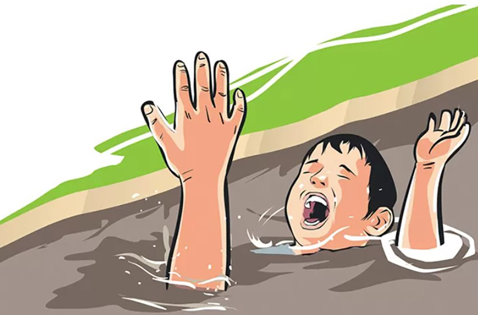 Ilustrasi anak tenggelam.