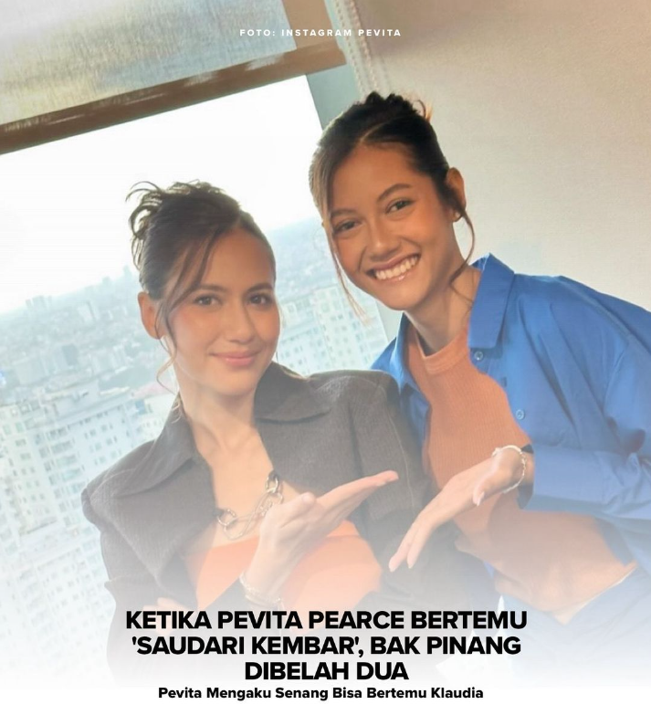 PINANG DIBELAH DUA: Bisakan anda membandingkan mana yang Pevita Pearce Asli? (tangkapan layar IG Jawa Pos)