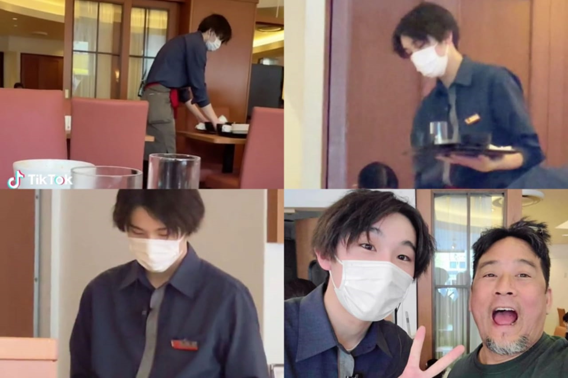 Pelayan restoran Jepang yang mirip Suga BTS