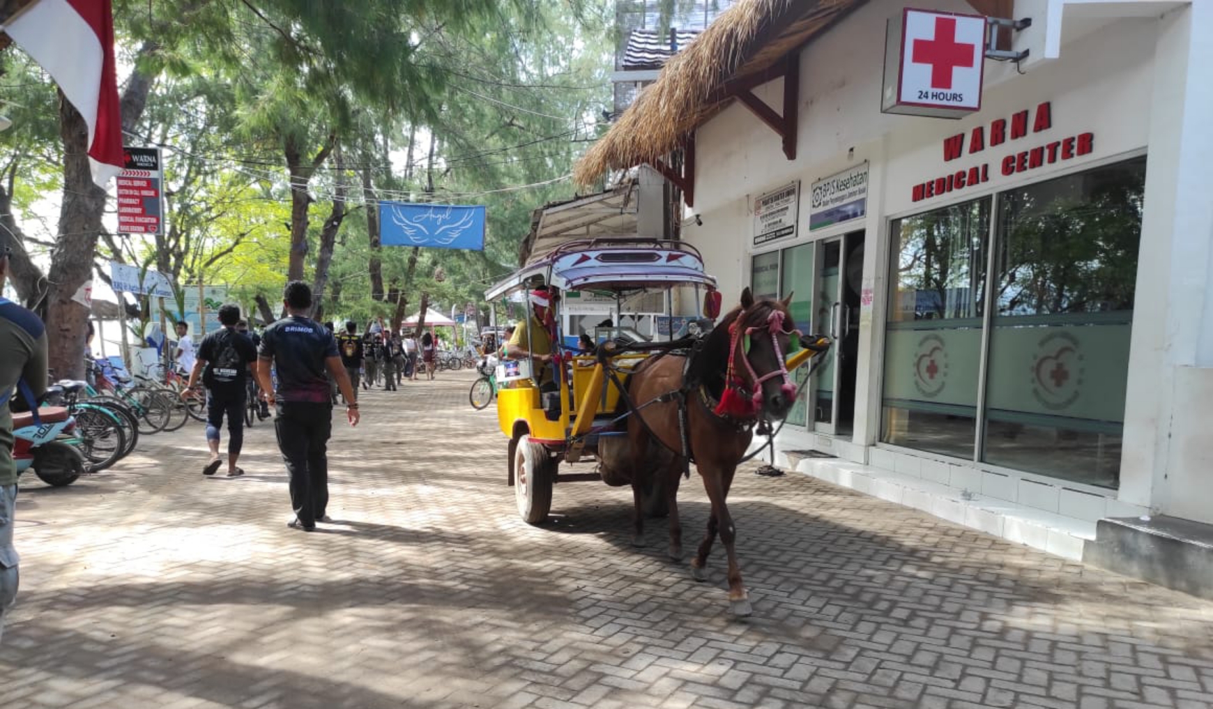 PERLU DIBENAHI: Salah satu cidomo yang beroperasi di Gili Tramena, beberapa waktu lalu. (FERIAL/LOMBOK POST)