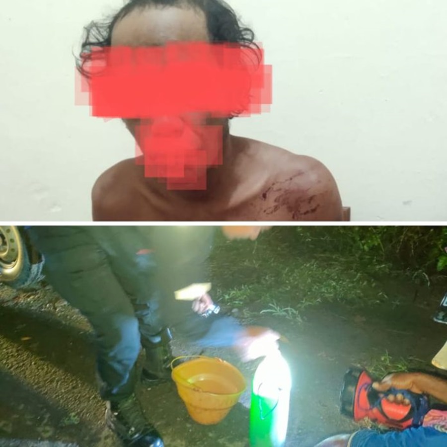 DIAMANKAN: Pelaku IM diamankan bersama barang bukti BBM di Polsek Bolo