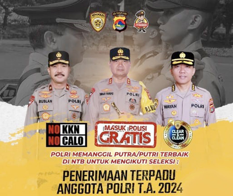 Penerimaan terpadu anggota Polri tahun 2024.