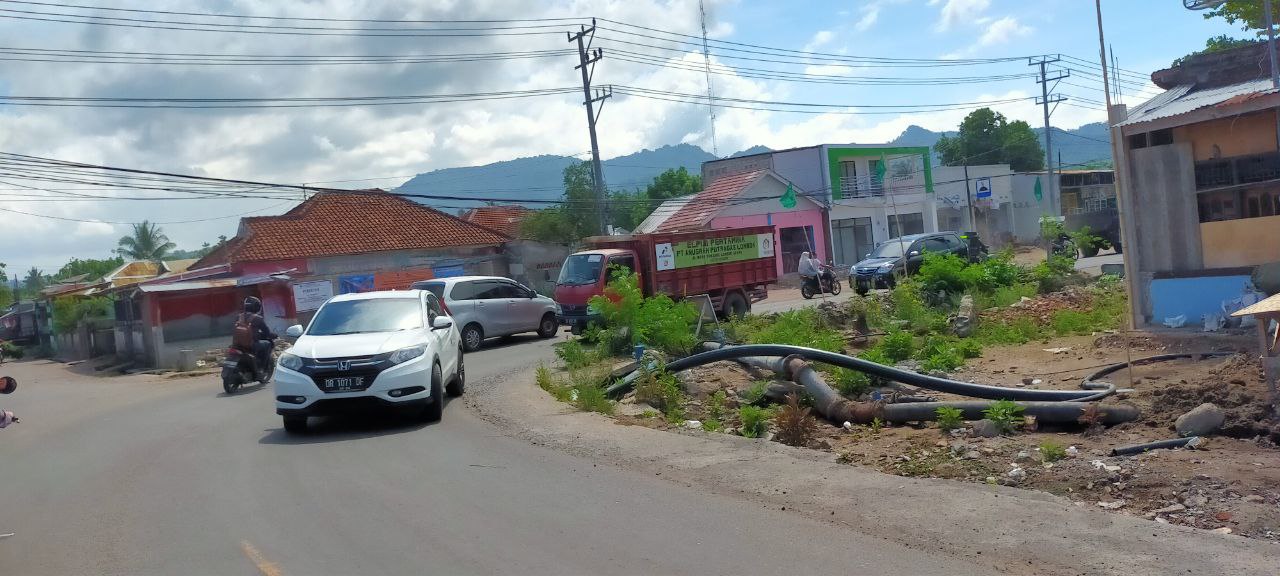 DIPERLUAS: Ruas jalan yang ada di Tanjung diperluas dan diperlebar, beberapa waktu lalu.
