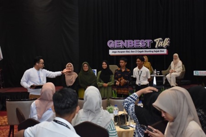 Kementerian Komunikasi dan Informatika (Kemenkominfo) mengadakan kegiatan Genbest Talk untuk mensosialisasikan bahaya dan pencegahan stunting kepada remaja di kota Bogor, Jawa Barat Kamis (23/08/2023)