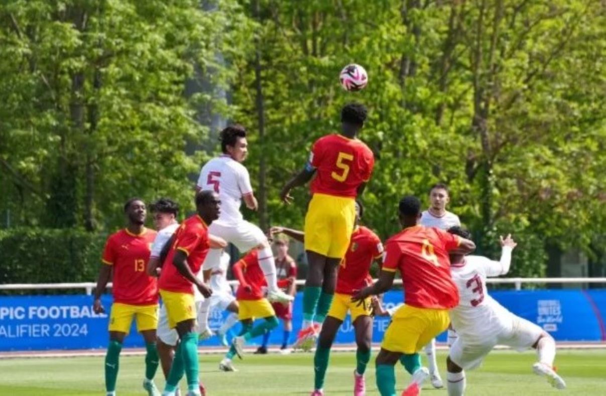 KALAH: Timnas Indonesia U-23 harus mengakui keunggulan Guinea dengan skor 1-0 dari titik putih. (PSSI)