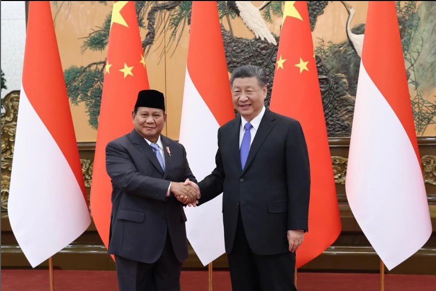 Menteri Pertahanan RI Prabowo Subianto bertemu Presiden China Xi Jinping. (tangkapan layar IG Prabowo)