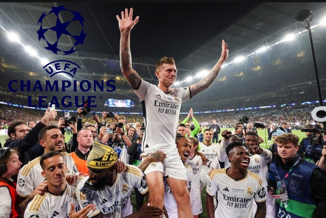 Real Madrid merayakan kesuksesan menjuarai Liga Champions