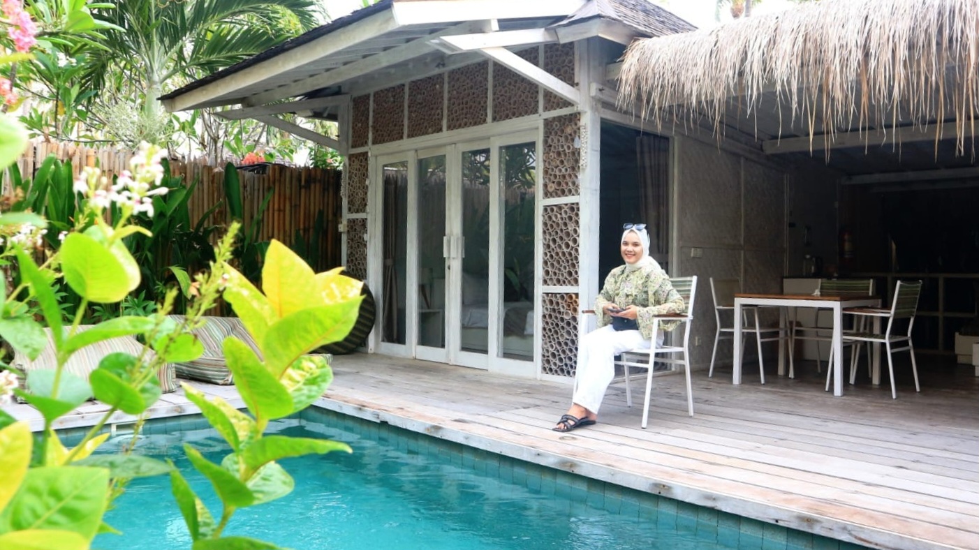 PENGINAPAN ISTIMEWA: Villas Edenia yang ada di Gili Trawangan menjadi salah satu penginapan yang menjamin privasi sehingga tamu yang menginap akan merasa sangat nyaman dan tenang. (TONI/LOMBOK POST)