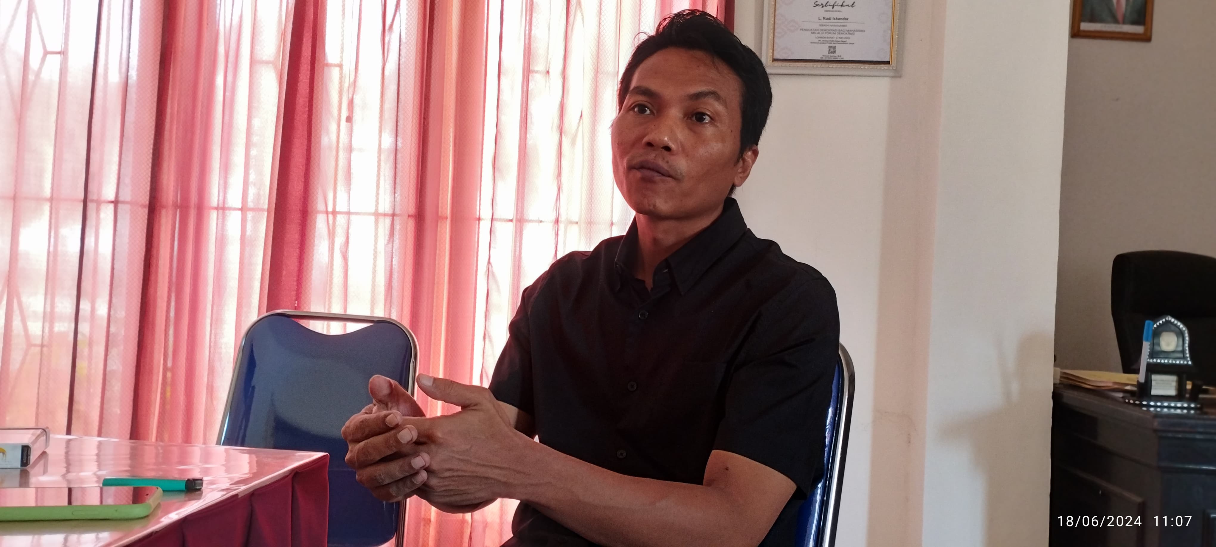 Lalu Rudi Iskandar.(CHIA/LOMBOK POST)