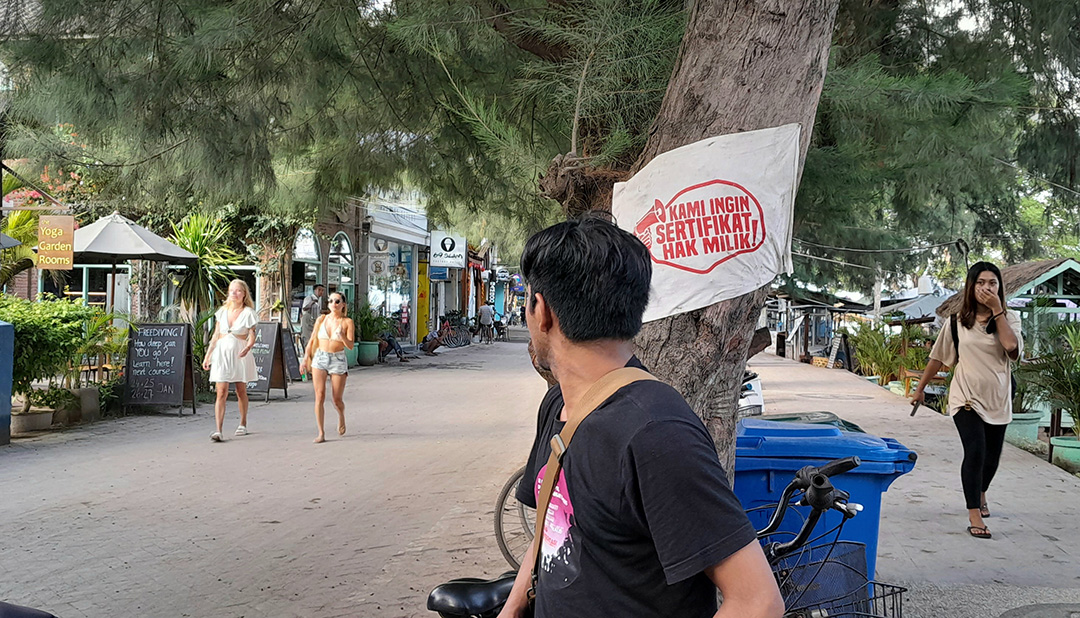 PERLAHAN MULAI BERES: Sengkarut persoalan lahan HPL Pemprov NTB di Gili Trawangan perlahan mulai menemui titik terang.(TONI/LOMBOK POST)
