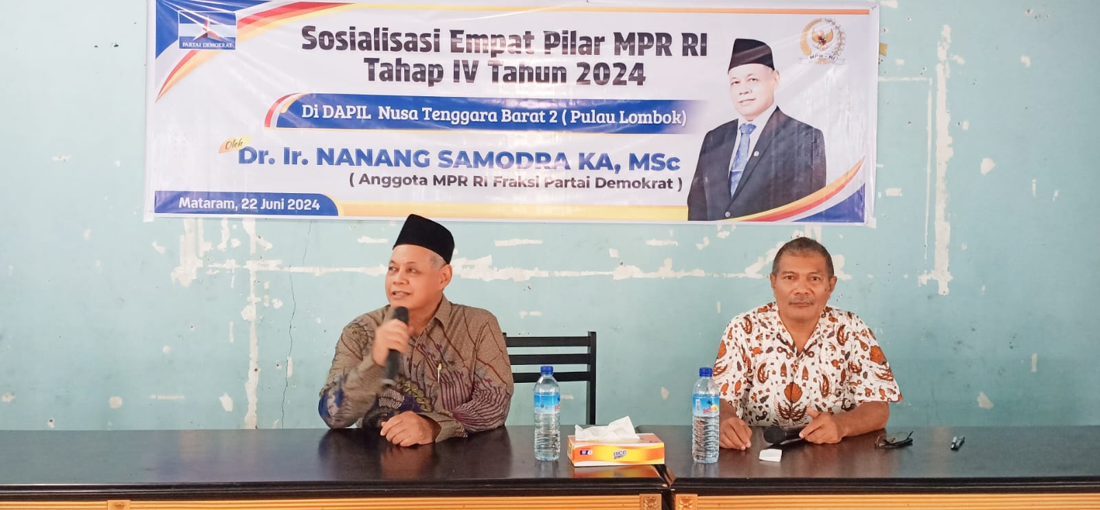 Anggota MPR RI Dr Nanang Samodra melakukan sosialisasi empat pilar MPR, beberapa waktu lalu.