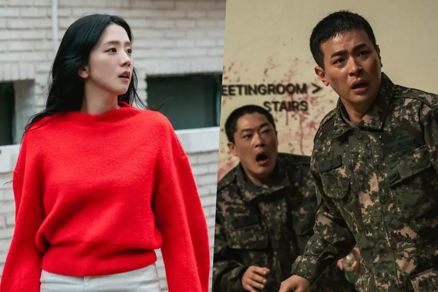 Cuplikan gambar Jisoo BLACKPINK dan Park Jung Min di drama zombie Newtopia.