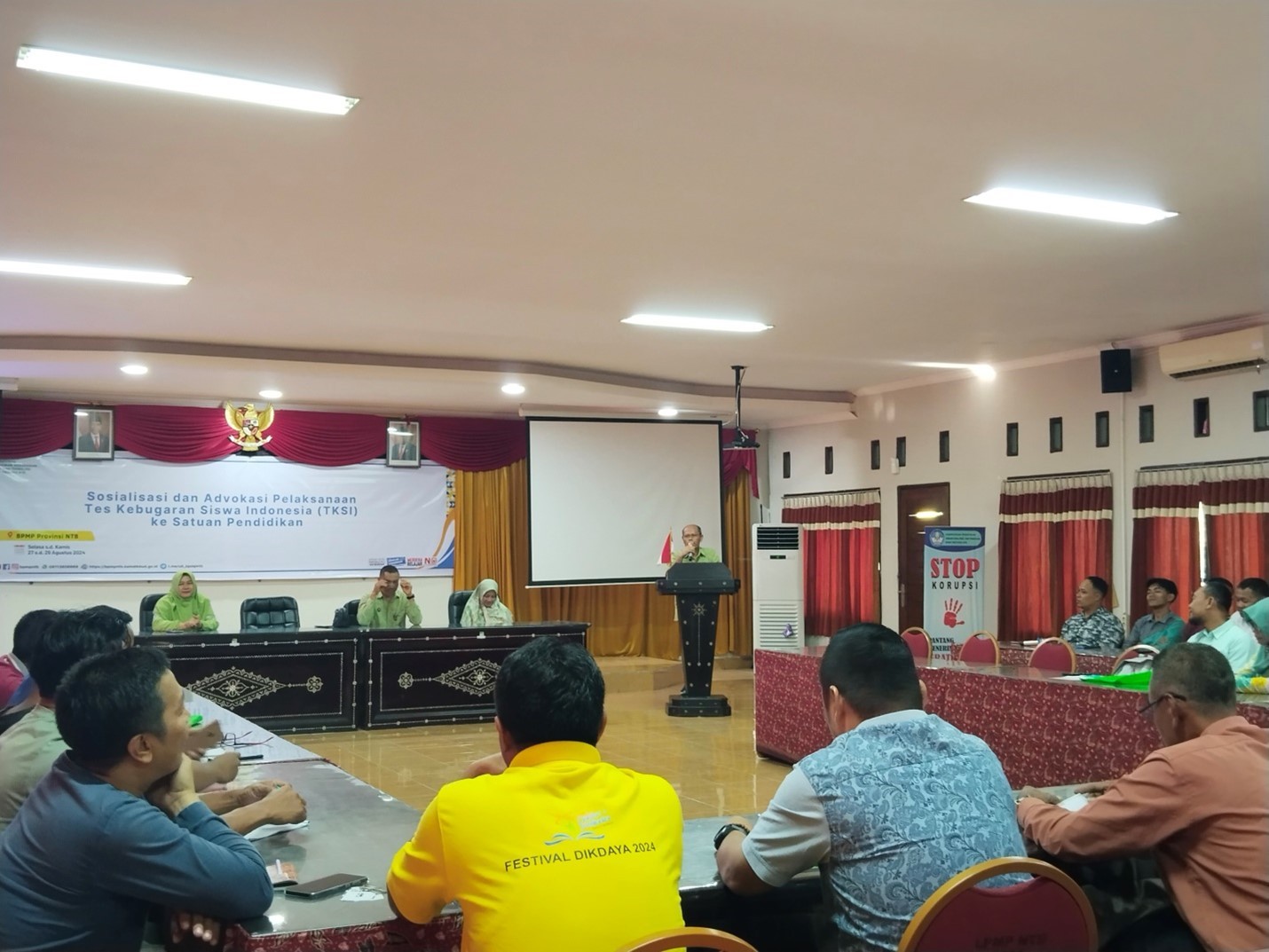 Sosialisasi dan Advokasi Pelaksanaan TKSI kepada guru PJOK dari Satuan Pendidikan Binaan GSS Tahun 2024, yang digelar BPMP Provinsi NTB, di Mataram.