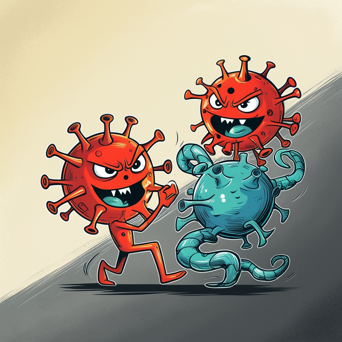 Ilustrasi Komorbiditas (ALif/Leonardo Ai)
