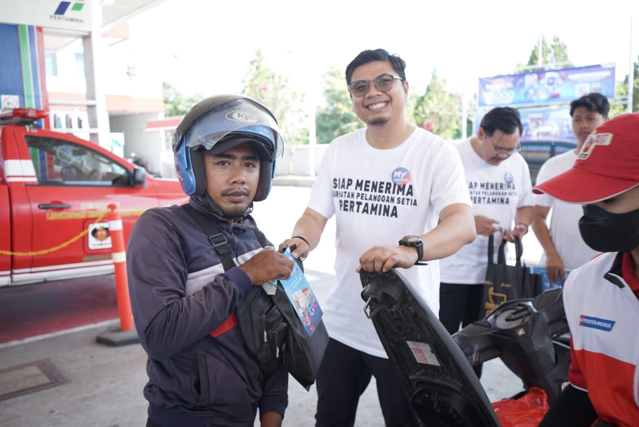 BANJIR HADIAH: Pertamina memberikan apresiasi kepada pelanggan setia dalam rangka Hari Pelanggan Nasional 2024, Rabu (4/9).