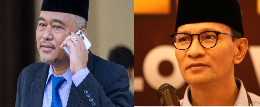 Kanan H Mohan Roliskana dan kiri H Lalu Aria Dharma BS.