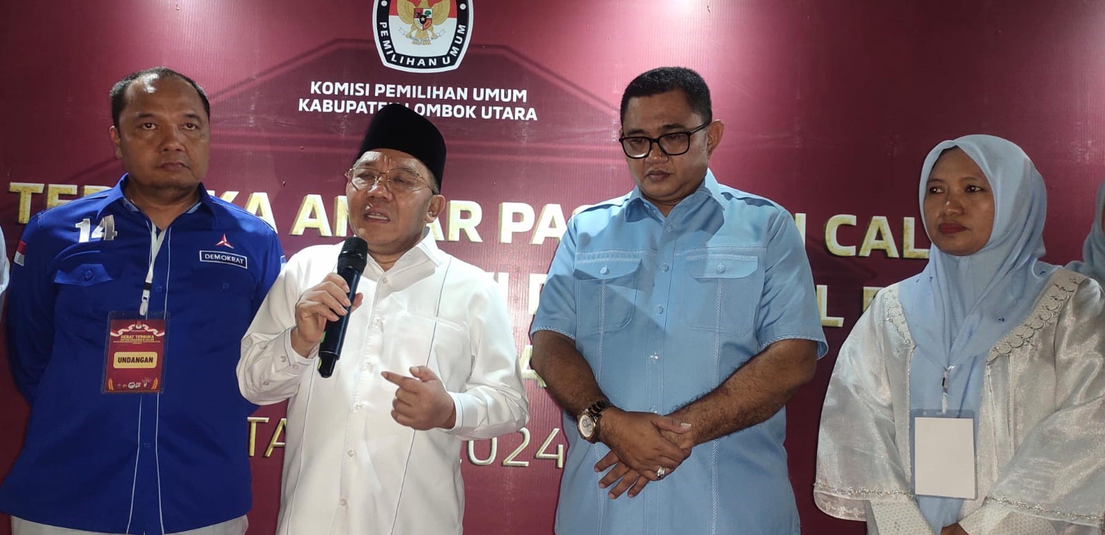 TIDAK TERLENA: Najmul-Kus memberikan keterangan usai debat perdana, beberapa waktu lalu.
