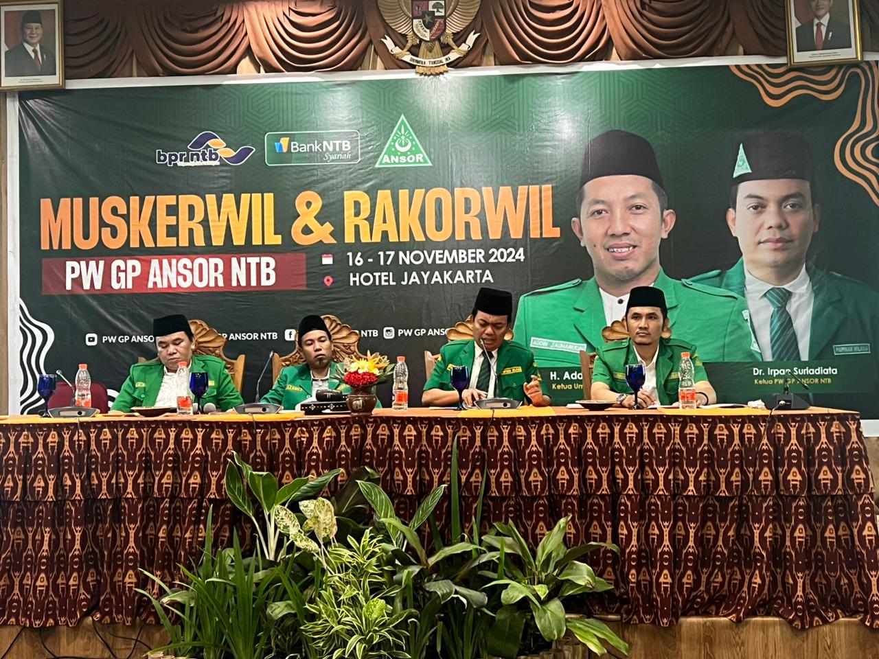 GP Ansor NTB saat melaksanakan Muskerwil dan Rakorwil di Hotel Jayakarta, Batulayar, Lombok Barat, Sabtu (16/11/2024).