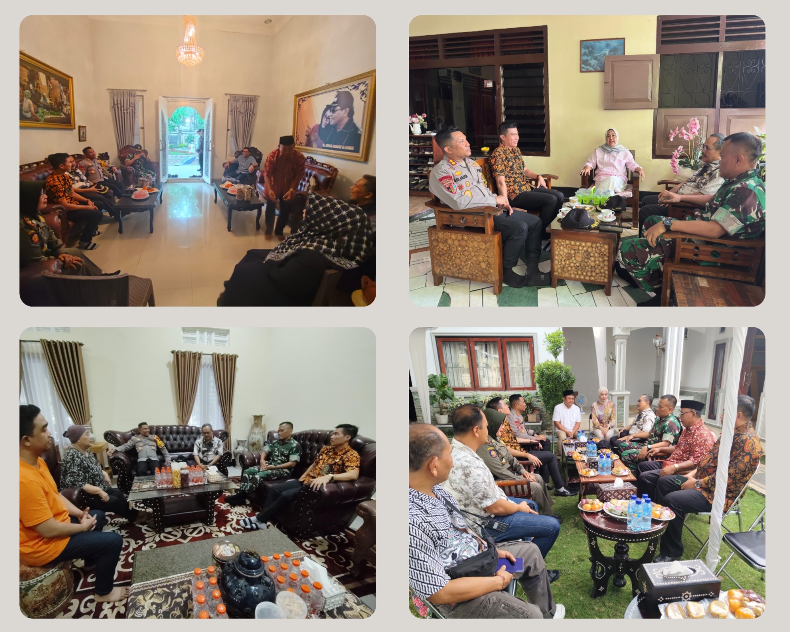Kapolres Lobar AKBP I Komang Sarjana bersama jajaran Forkopimda menemui empat pasangan calon Bupati Lobar, Kamis (28/11).