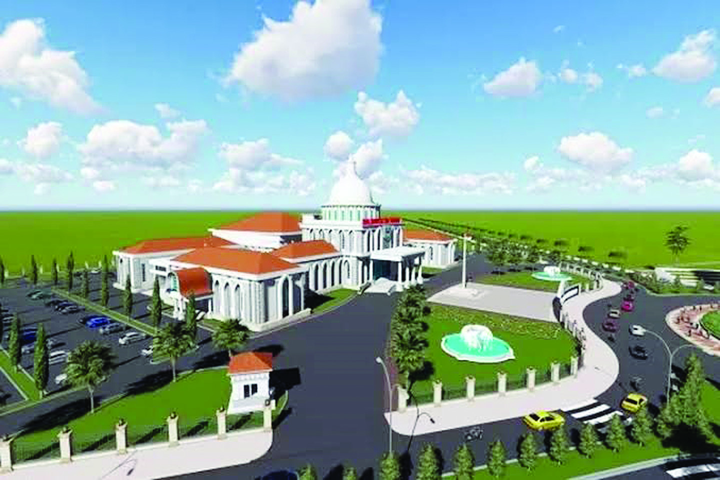 RENCANA BANGUNANNYA MEGAH: Inilah desain Kantor Wali Kota Mataram yang baru. Kantor baru wali kota itu akan dibangun di Jalan Lingkar Selatan, Jempong, Mataram.