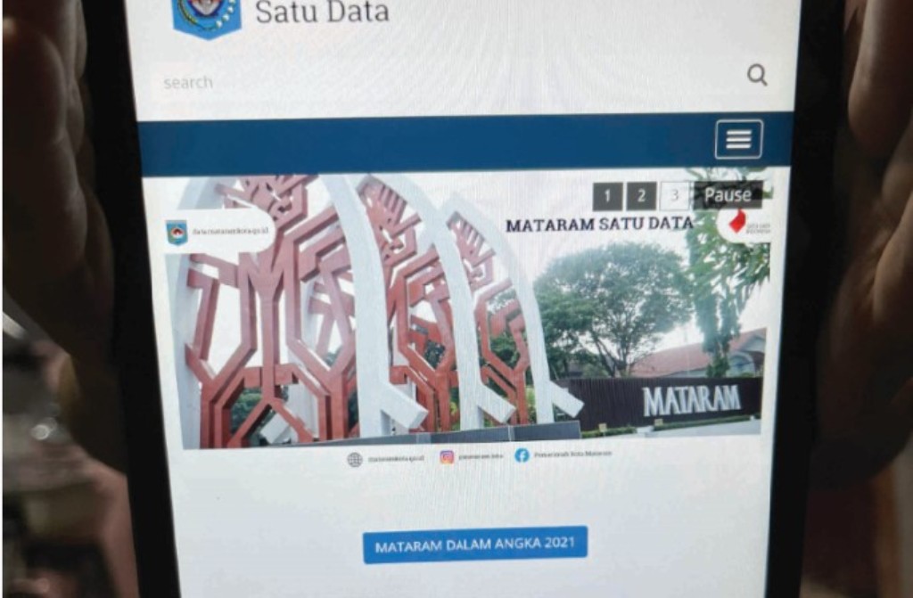 KEDALUWARSA: Sajian data dalam Mataram Satu Data masih menampilkan data tahun 2021.