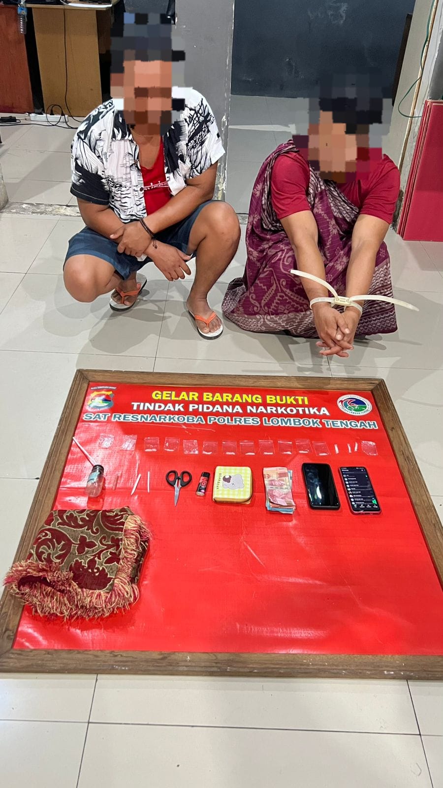 Tiga orang terduga pelaku kasus peredaran Sabu di Kecamatan Praya dan Praya Barat diamankan Satres Narkoba Polres Loteng.