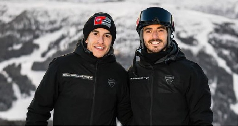 DUET MAUT: Dua juara dunia Francesco Bagnaia dan Marc Marquez berada di bawah bendera Ducati Lenovo dalam MotoGP 2025.