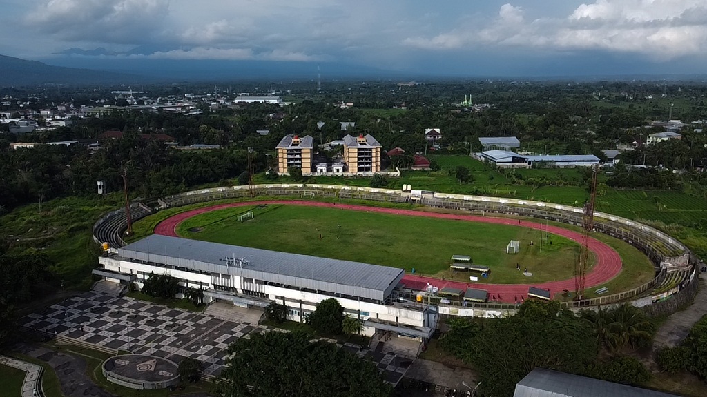 PERSIAPAN PON: Gor 17 Desember di Turida didorong untuk direvitalisasi agar lebih layak menjadi venue sejumlah cabang olahraga pada PON 2028 mendatang.