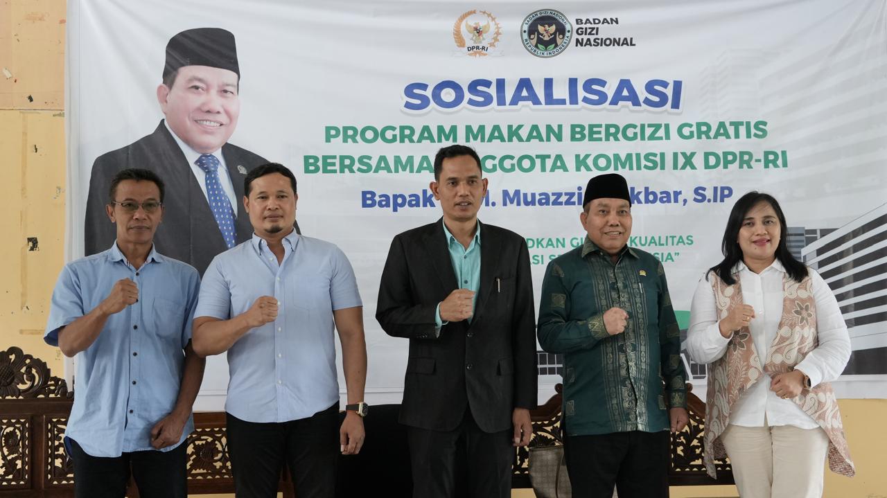 SOSIALISASI: DPR RI bekerja sama dengan Badan Gizi Nasional (BGN) menggelar sosialisasi program Makan Bergizi Gratis (MBG) di Wanasaba Minggu, 9 Februari 2025.