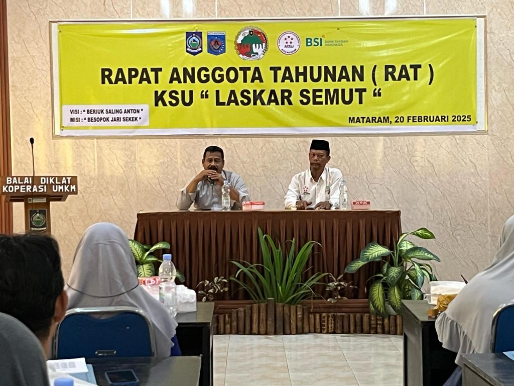 MASIH AKTIF: Kegiatan Rapat Anggota Tahunan (RAT) yang dilaksanakan KSU Laskar Semut APKLI Mataram, pekan lalu.