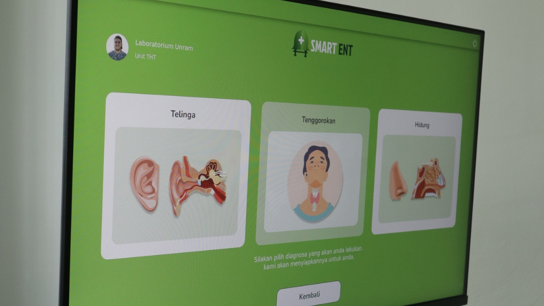 Inilah tampilan Smart ENT buatan Unram yang curi perhatian para dokter di Muktamar IDI Mataram pekan lalu.