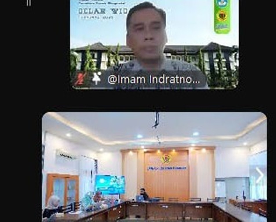 SEMINAR: Para narasumber pada seminar nasional gelar wicara ke-9 memaparkan materi&nbsp; secara&nbsp;daring, pekan lalu.