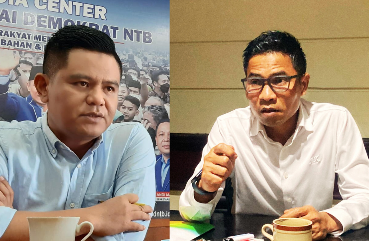Anggota DPRD NTB Indra Jaya Usman (kiri) dan Hamdan Kasim (kanan)